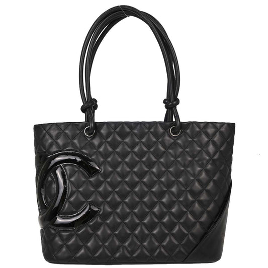 Chanel 2011 Black Calfskin Cambon Ligne Tote Handbag