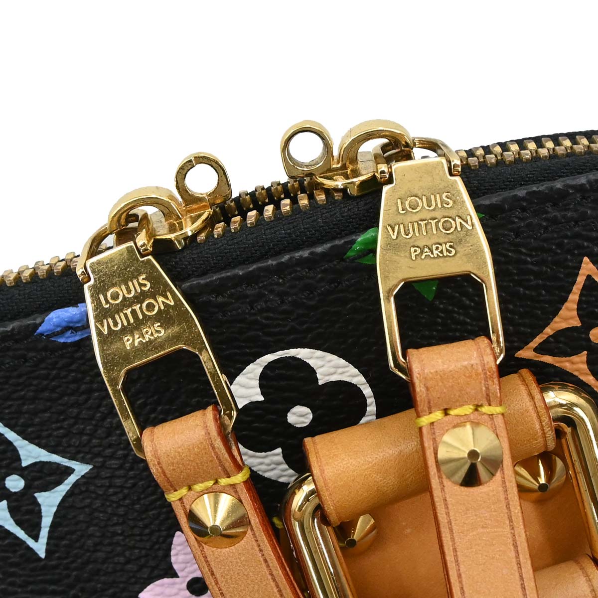 Louis Vuitton Black Monogram Multicolor Alma PM Handbag M40444