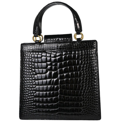 Chanel * Black Crocodile Tote Handbag