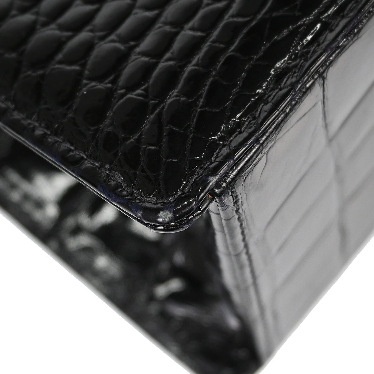 Chanel * Black Crocodile Tote Handbag
