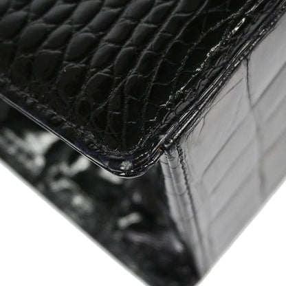Chanel * Black Crocodile Tote Handbag