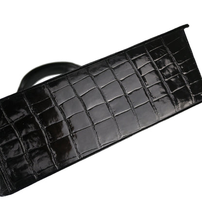 Chanel * Black Crocodile Tote Handbag