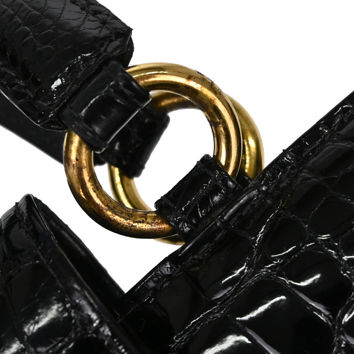 Chanel * Black Crocodile Tote Handbag