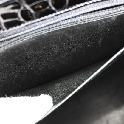 Chanel * Black Crocodile Tote Handbag