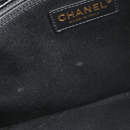 Chanel 2017 Black Caviar Skin Tote 2way Shoulder Handbag