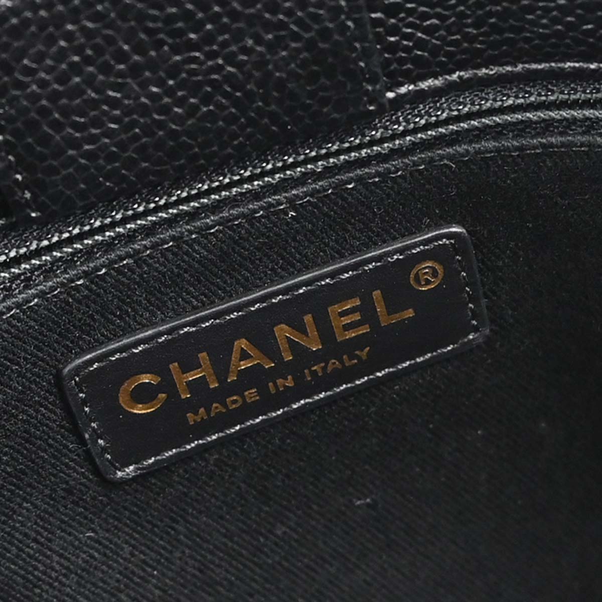 Chanel 2017 Black Caviar Skin Tote 2way Shoulder Handbag
