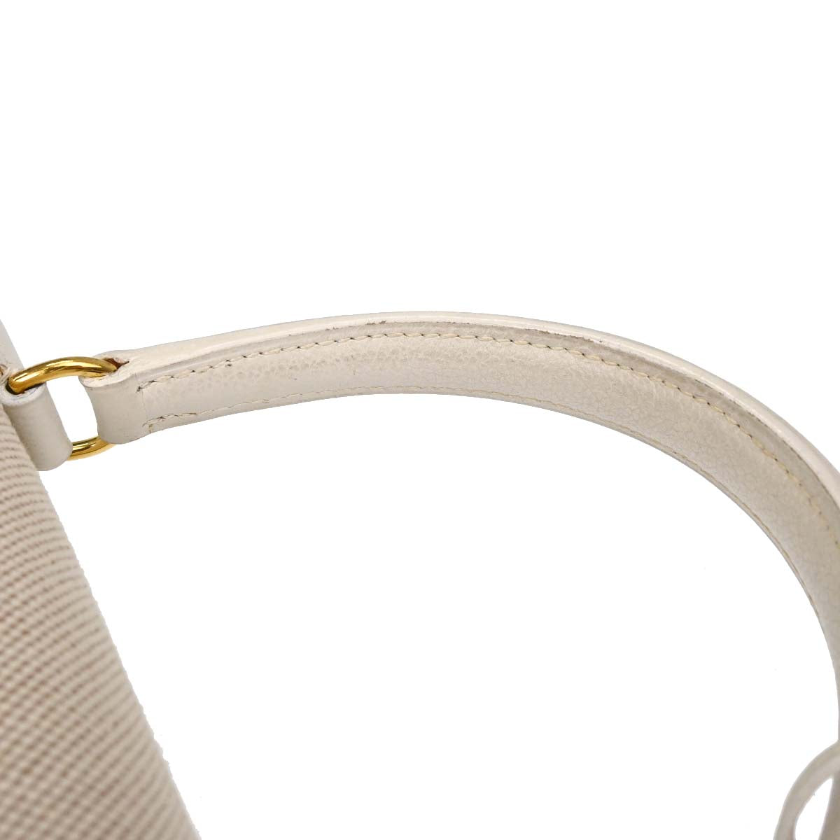 Hermes Beige White Toile H Kelly 28 Sellier 2way Shoulder Handbag