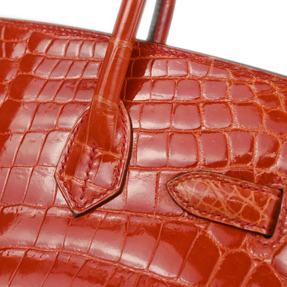 Hermes * Rouge Pivoine Niloticus Birkin 30 Handbag