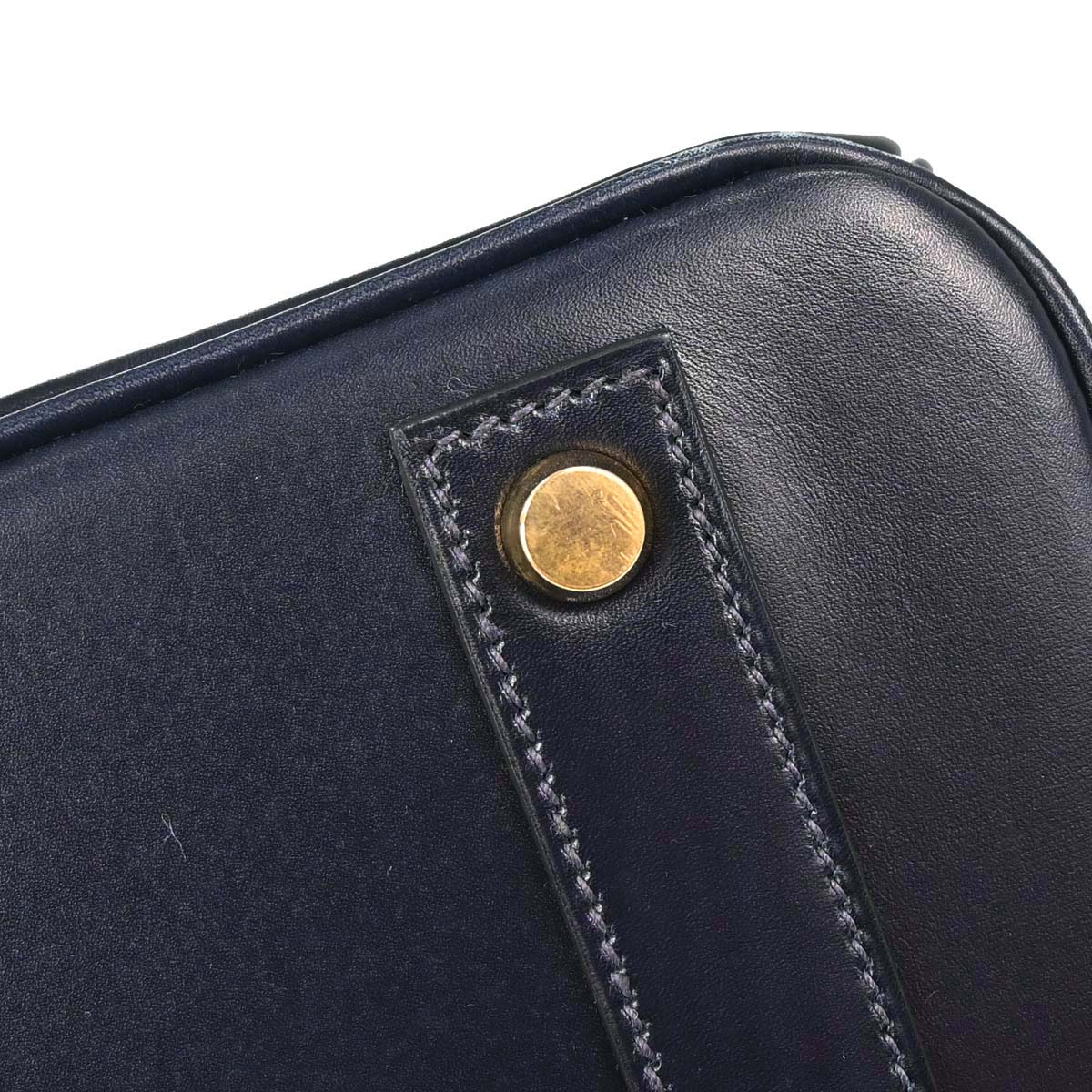 Hermes Blue Indigo Box Calf Birkin 40 Handbag