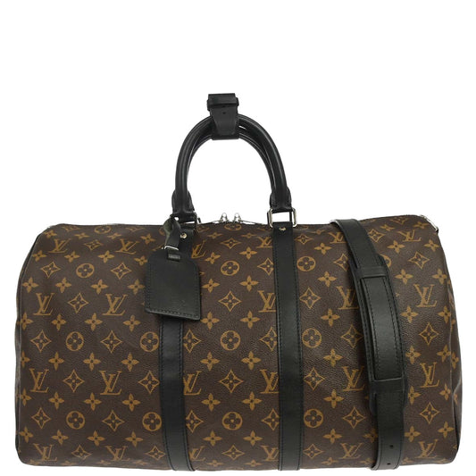 Louis Vuitton Monogram Macassar Keepall 45 Bandouliere M56711
