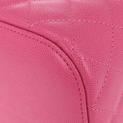 Chanel 2019 Pink Caviar Skin Vanity Handbag