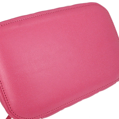 Chanel 2019 Pink Caviar Skin Vanity Handbag