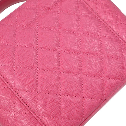 Chanel 2019 Pink Caviar Skin Vanity Handbag