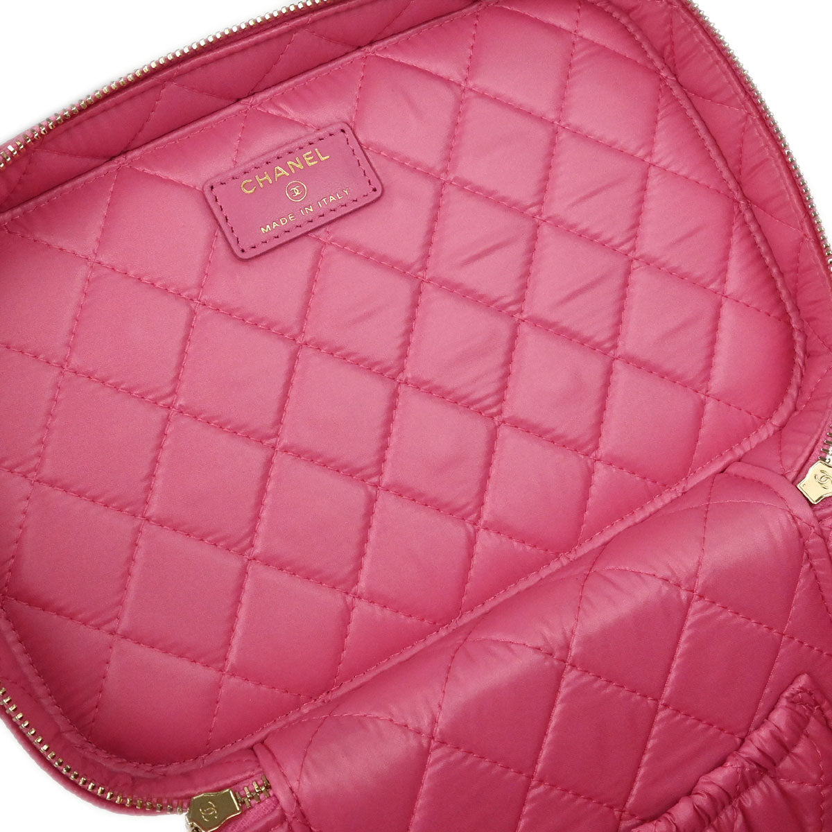 Chanel 2019 Pink Caviar Skin Vanity Handbag