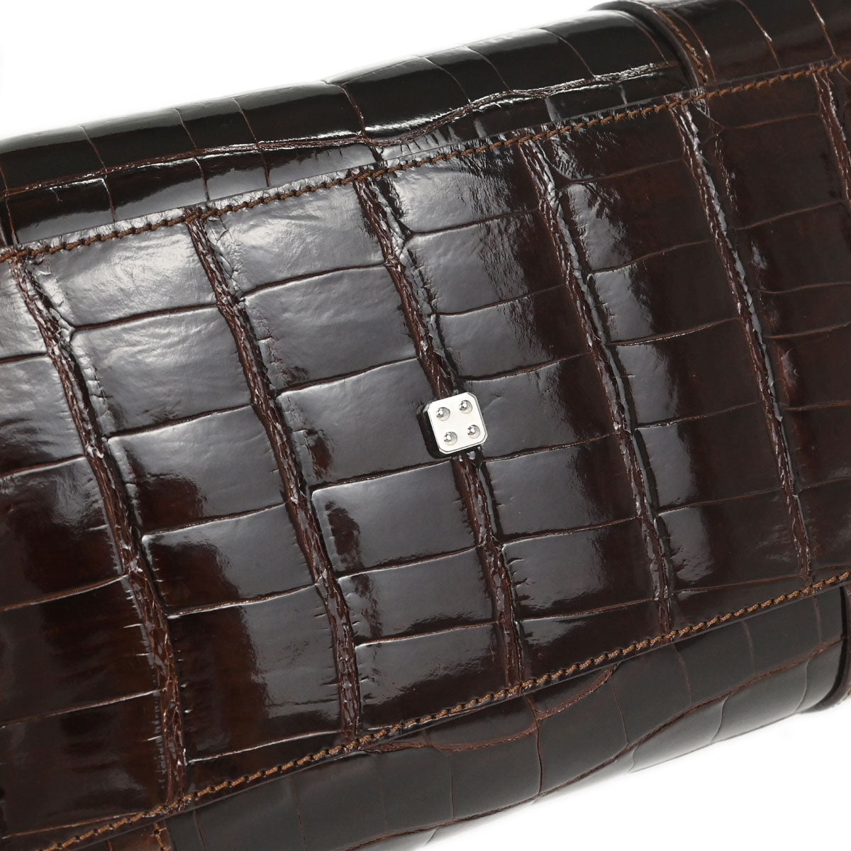 Loewe * Brown Crocodile Amazona 36 Handbag