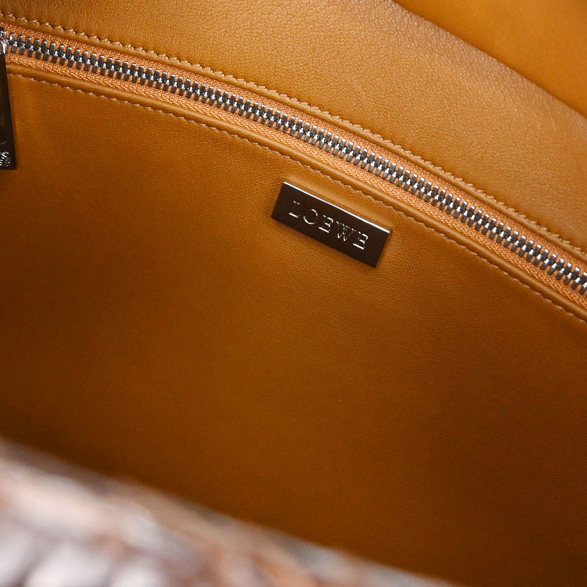 Loewe * Brown Crocodile Amazona 36 Handbag