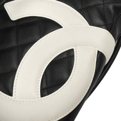 Chanel 2005-2006 Black Calfskin Cambon Ligne Shoulder Bag