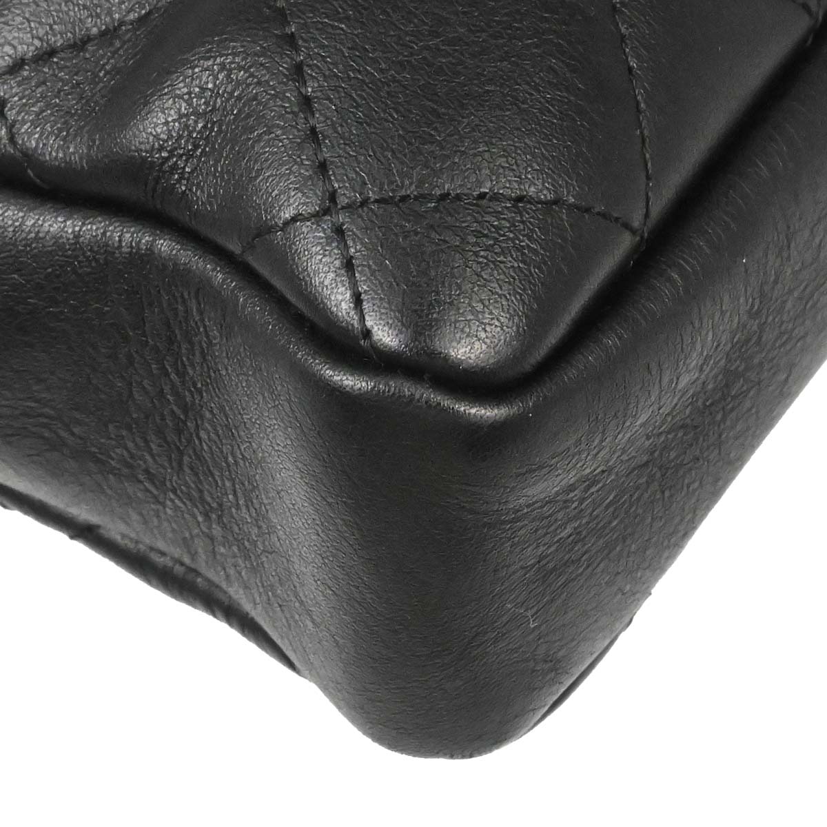 Chanel 2005-2006 Black Calfskin Cambon Ligne Shoulder Bag