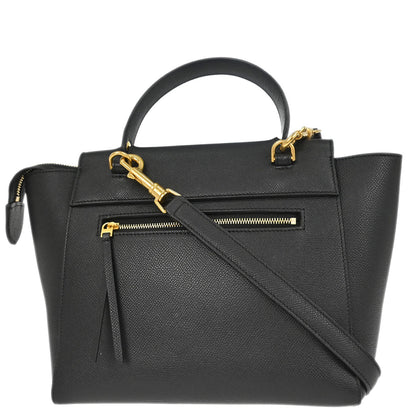 Celine Black Leather Belt Bag Micro 2way Shoulder Handbag