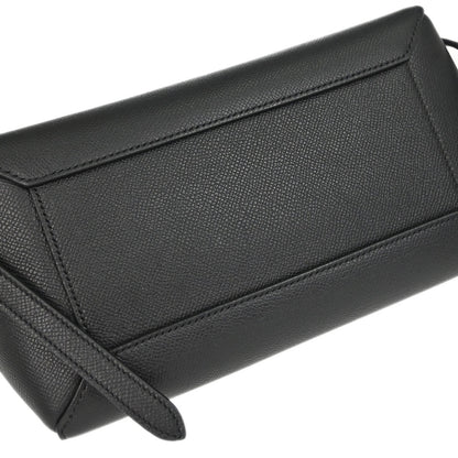 Celine Black Leather Belt Bag Micro 2way Shoulder Handbag