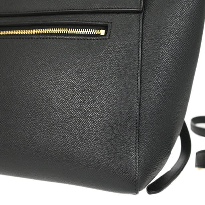 Celine Black Leather Belt Bag Micro 2way Shoulder Handbag