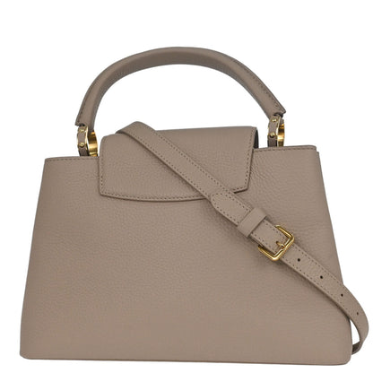 Louis Vuitton Beige Leather Capucines MM 2way Shoulder Handbag M52396