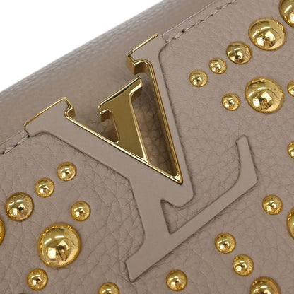 Louis Vuitton Beige Leather Capucines MM 2way Shoulder Handbag M52396