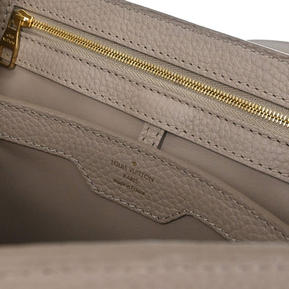 Louis Vuitton Beige Leather Capucines MM 2way Shoulder Handbag M52396