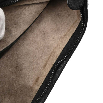Bottega Veneta Black Lambskin Intrecciato Hobo Handbag