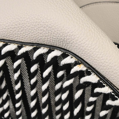 Loewe White Hammock Striped Fringe 2way Shoulder Tote Handbag