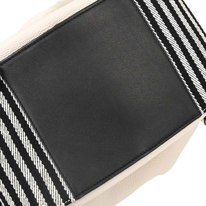 Loewe White Hammock Striped Fringe 2way Shoulder Tote Handbag