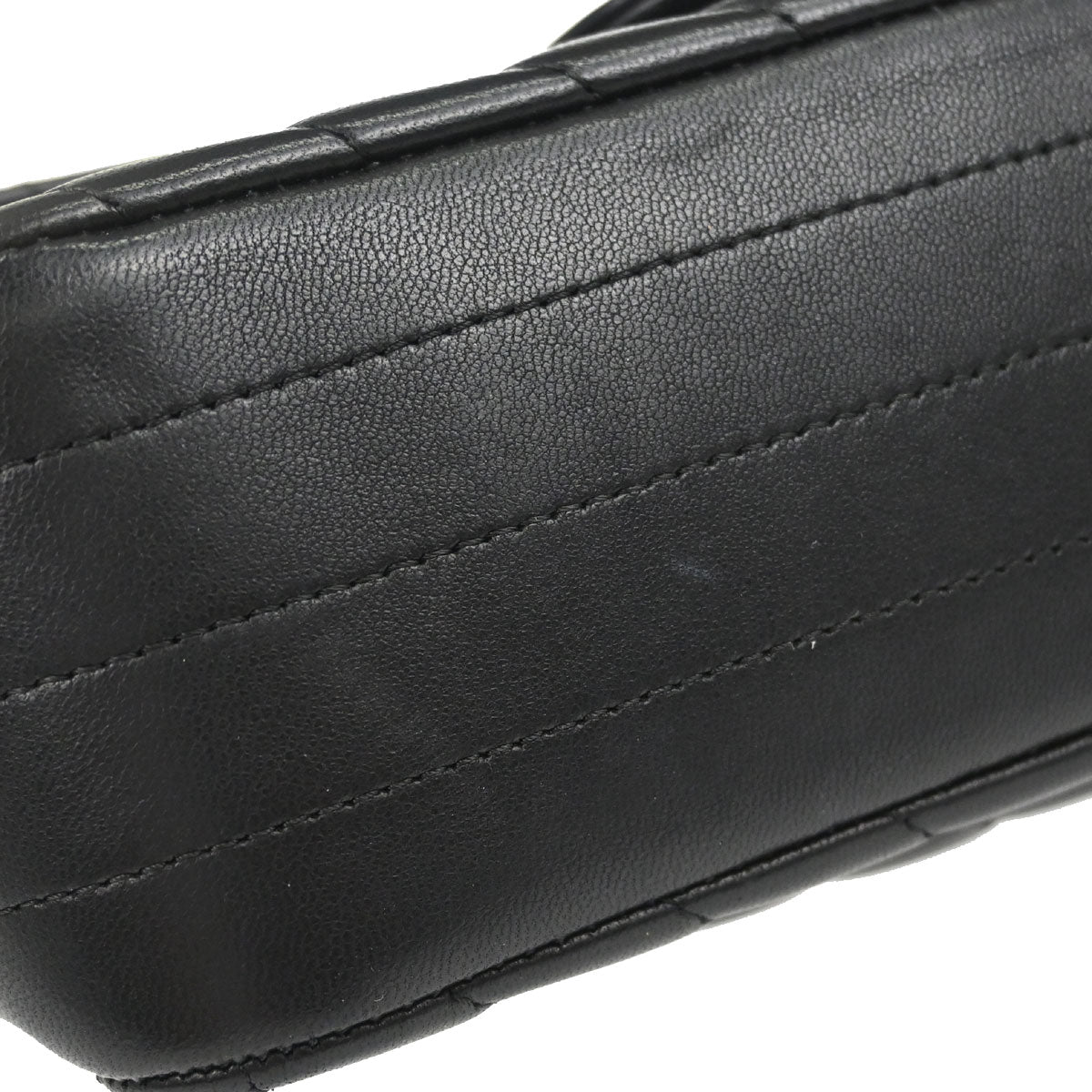Chanel Black Lambskin Chevron Single Flap Shoulder Bag