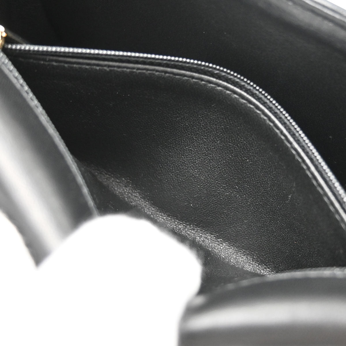 Chanel Black Lambskin Chevron Single Flap Shoulder Bag