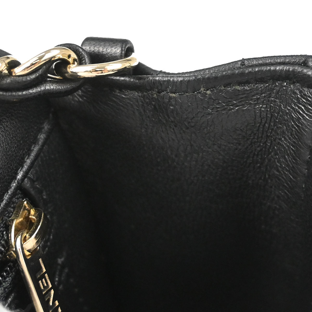 Chanel Black Lambskin Chevron Single Flap Shoulder Bag