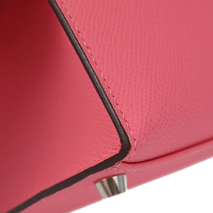 Hermes Rose Azalee Epsom Kelly 28 Sellier 2way Shoulder Handbag