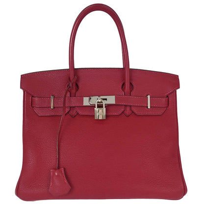 Hermes Vermilion Togo Birkin 30 Handbag