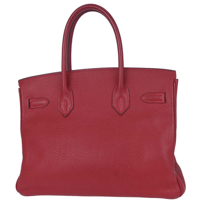 Hermes Vermilion Togo Birkin 30 Handbag