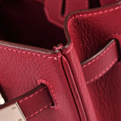 Hermes Vermilion Togo Birkin 30 Handbag