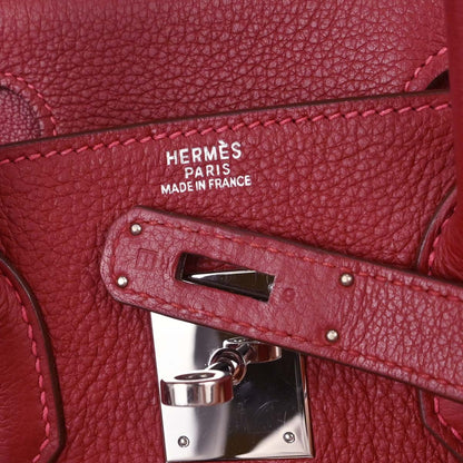 Hermes Vermilion Togo Birkin 30 Handbag