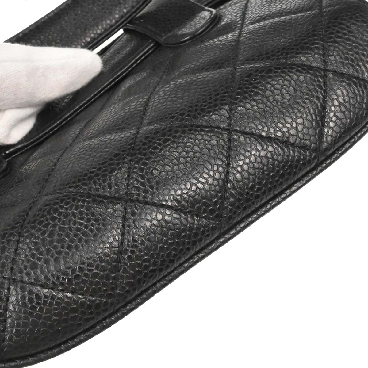 Chanel 1994-1996 Black Caviar Skin Waist Bum Bag #80/32
