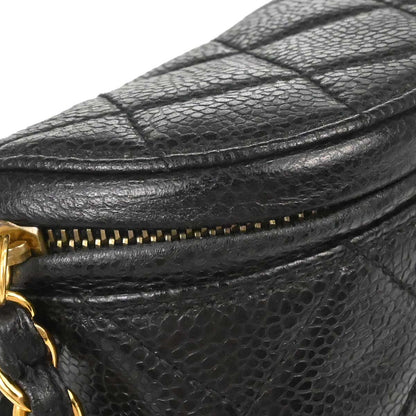Chanel 1994-1996 Black Caviar Skin Waist Bum Bag #80/32