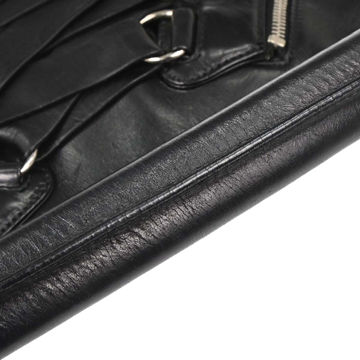 Christian Dior Black Leather Corset Bag Handbag