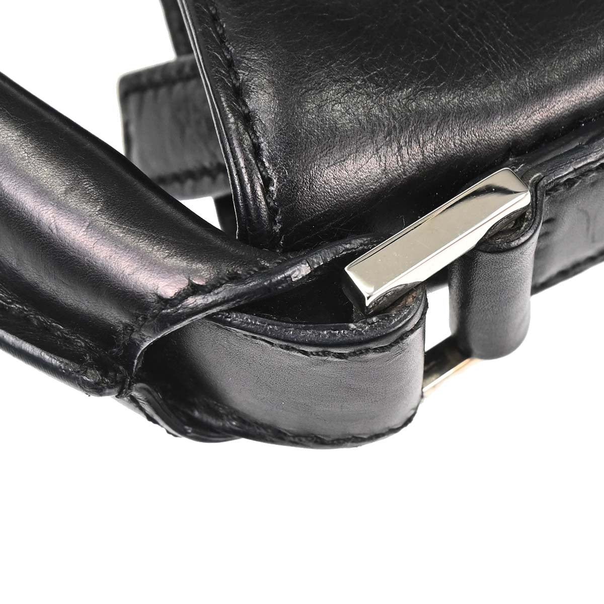 Christian Dior Black Leather Corset Bag Handbag