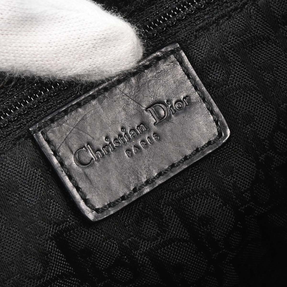 Christian Dior Black Leather Corset Bag Handbag