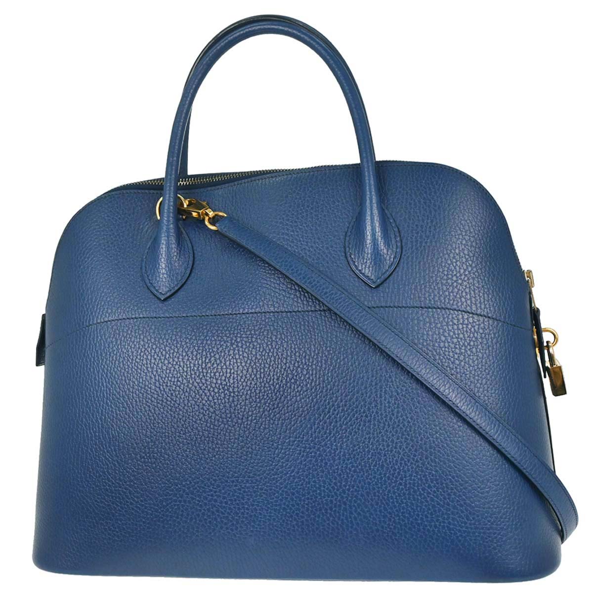 Hermes Blue Brighton Ardennes Bolide 35 2way Shoulder Handbag