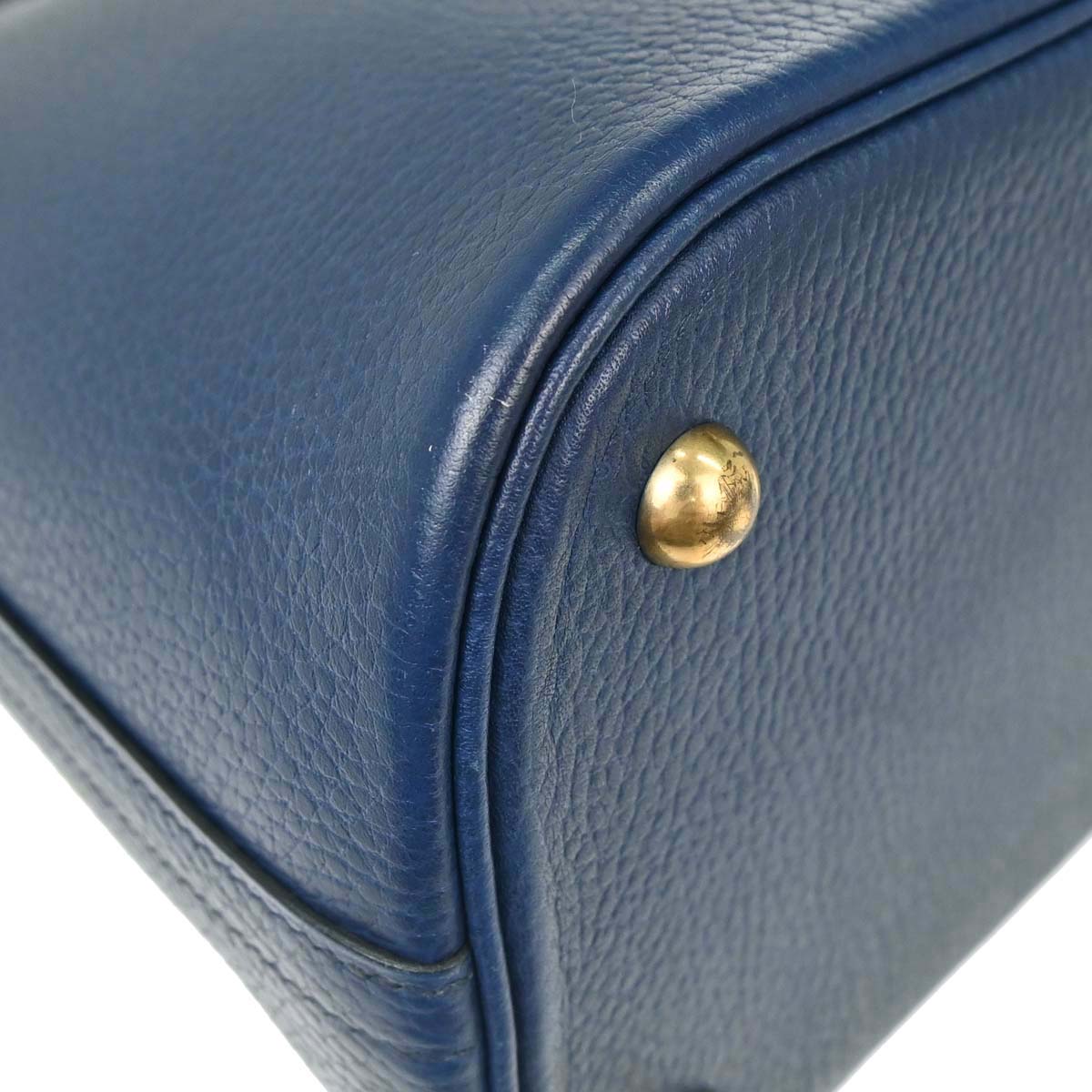 Hermes Blue Brighton Ardennes Bolide 35 2way Shoulder Handbag