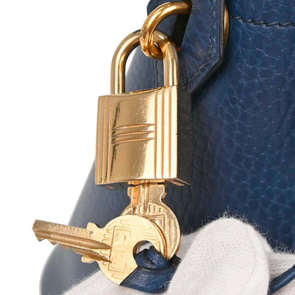 Hermes Blue Brighton Ardennes Bolide 35 2way Shoulder Handbag