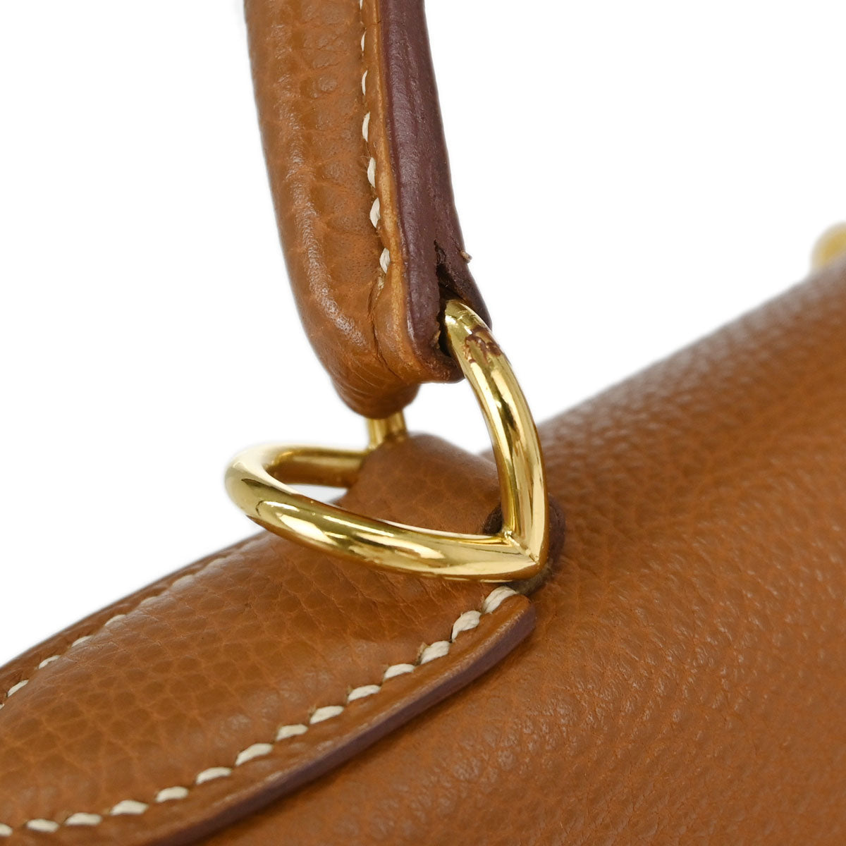Hermes Gold Taurillon Clemence Kelly 32 Retourne 2way Shoulder Handbag