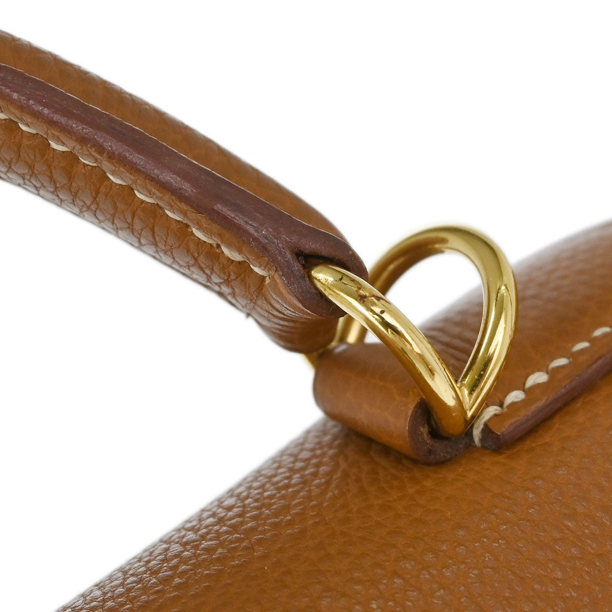 Hermes Gold Taurillon Clemence Kelly 32 Retourne 2way Shoulder Handbag