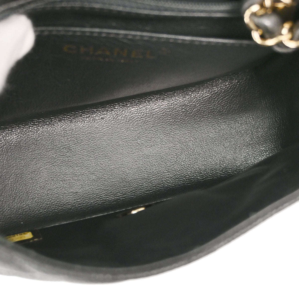 Chanel 2018 Gray Caviar Skin Mini Classic Square Flap Shoulder Bag 17